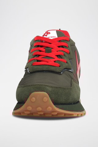 Baskets en nubuck - Vert olive