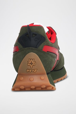 Baskets en nubuck - Vert olive