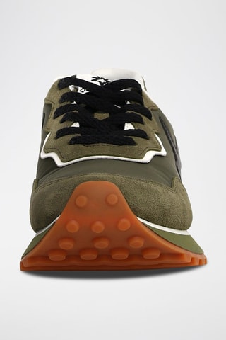 Baskets en nubuck - Kaki et noir