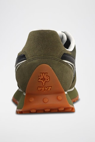 Baskets en nubuck - Kaki et noir