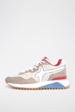 Baskets en nubuck - Taupe et gris