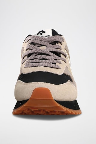 Baskets en nubuck - Taupe et noir