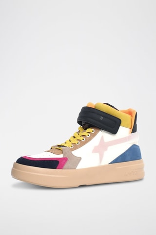 Baskets montantes en nubuck - Bleu clair