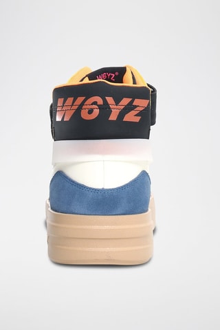 Baskets montantes en nubuck - Bleu clair