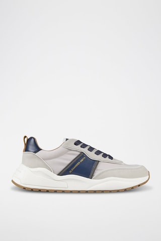 Baskets - Gris clair et bleu marine