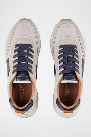 Baskets - Gris clair et bleu marine