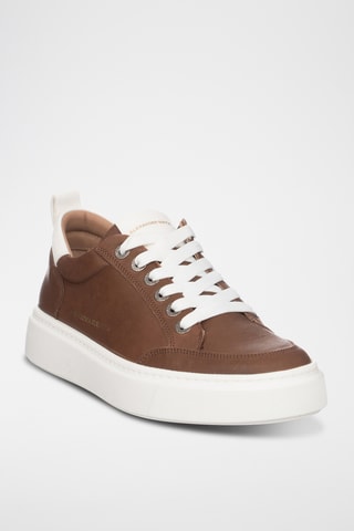 Baskets en cuir - Marron et blanc