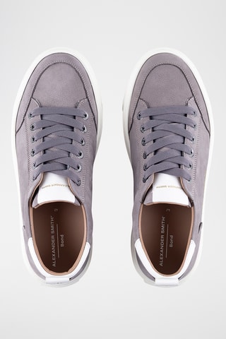 Baskets en cuir - Gris et blanc