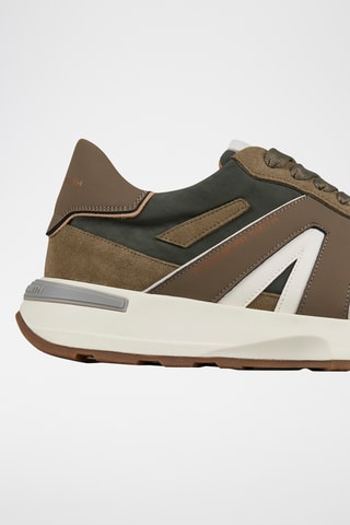 Baskets en cuir - Vert olive