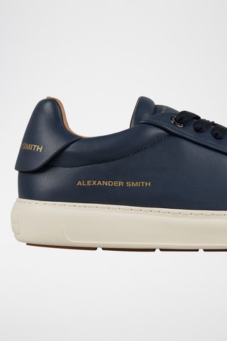 Baskets en cuir - Bleu marine