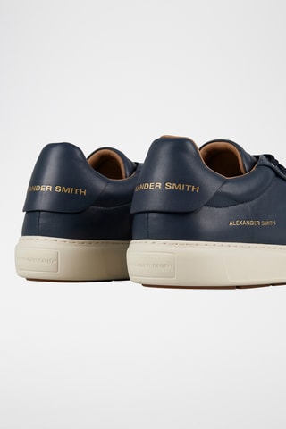 Baskets en cuir - Bleu marine