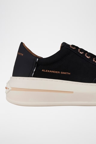 Baskets plateformes en cuir - Noir