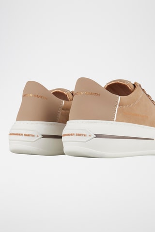 Baskets plateformes en cuir - Marron clair