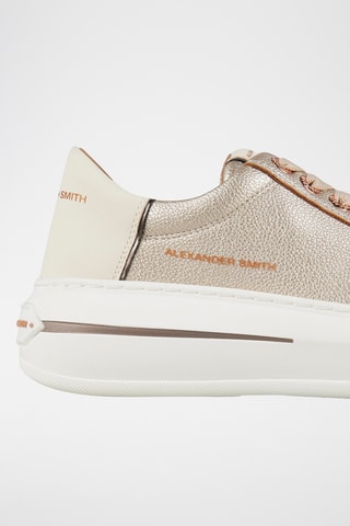 Baskets plateformes en cuir - Doré