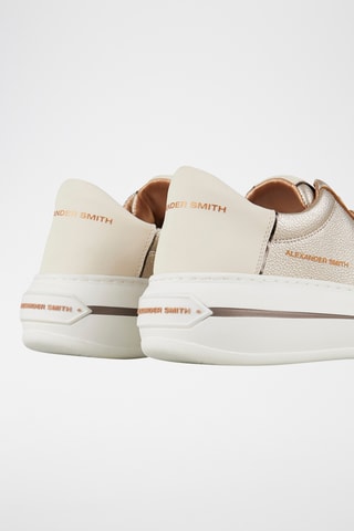 Baskets plateformes en cuir - Doré