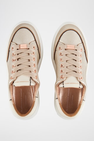 Baskets plateformes en cuir - Doré