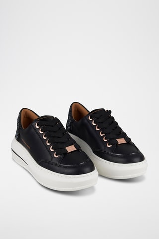 Baskets plateformes en cuir - Noir