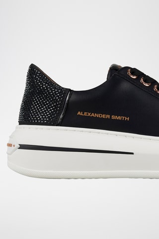 Baskets plateformes en cuir - Noir