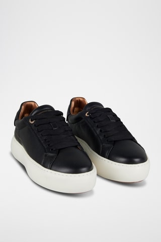 Baskets plateformes en cuir - Noir