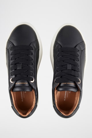 Baskets plateformes en cuir - Noir