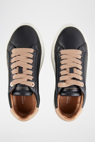 Baskets plateformes en cuir - Noir