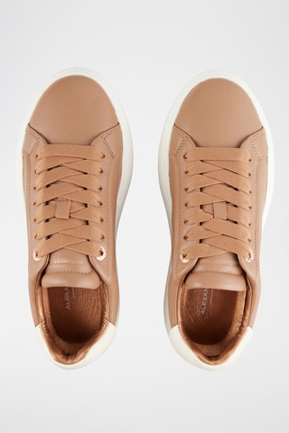 Baskets plateformes en cuir - Beige