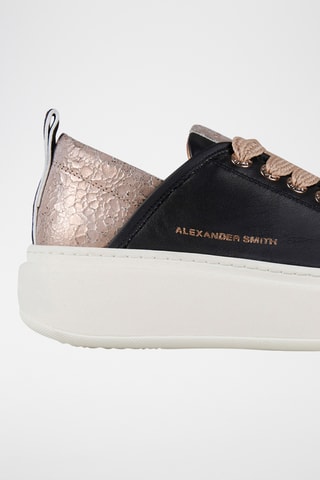 Baskets plateformes en cuir - Noir