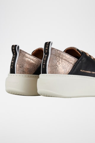 Baskets plateformes en cuir - Noir