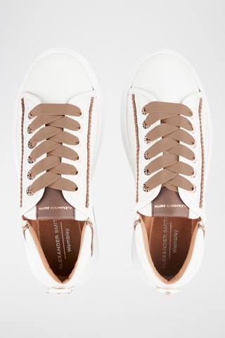 Baskets plateformes en cuir - Blanc