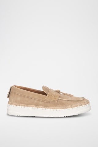 Mocassins en nubuck - Ecru
