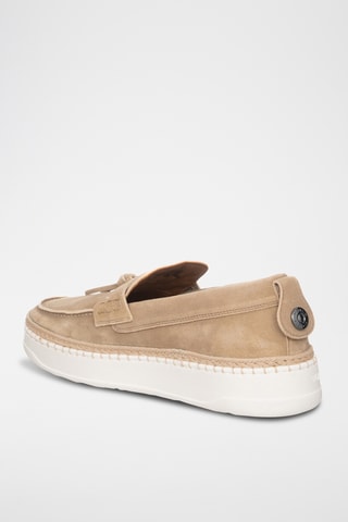 Mocassins en nubuck - Ecru