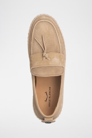 Mocassins en nubuck - Ecru