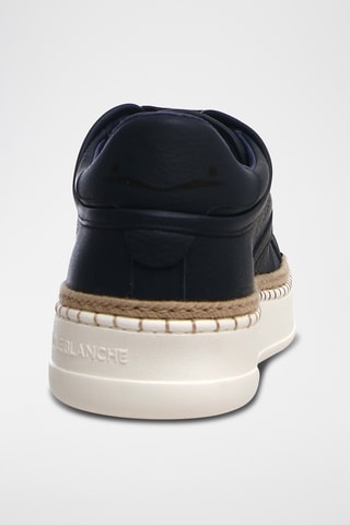 Baskets en cuir - Bleu marine