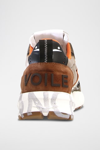 Baskets en cuir - Kaki et marron