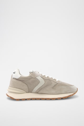 Baskets en cuir - Gris et blanc