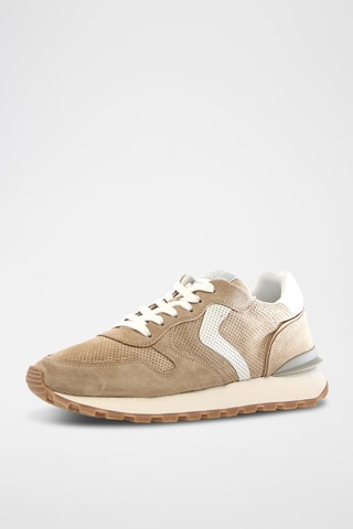 Baskets en cuir - Beige clair et blanc