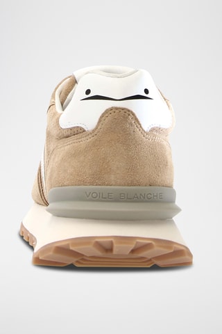 Baskets en cuir - Beige clair et blanc