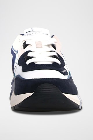 Baskets en cuir - Bleu marine et blanc