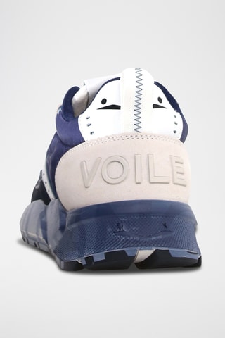 Baskets en cuir - Bleu marine et blanc