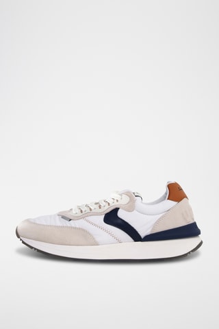 Baskets en cuir - Ecru et blanc