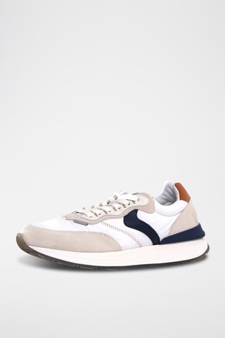 Baskets en cuir - Ecru et blanc