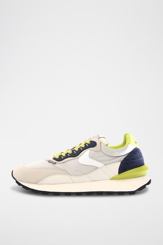 Baskets en nubuck - Ecru et gris clair