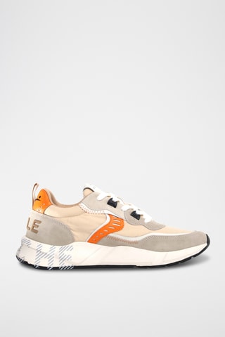 Baskets en cuir - Beige et orange