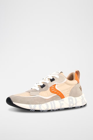 Baskets en cuir - Beige et orange