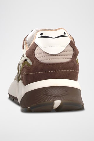 Baskets en nubuck - Kaki et marron