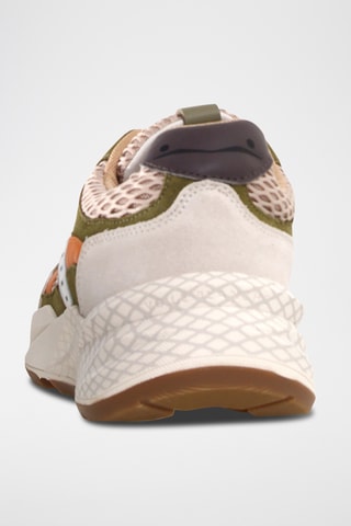 Baskets en nubuck - Beige et kaki