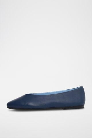 Ballerines en cuir - Bleu