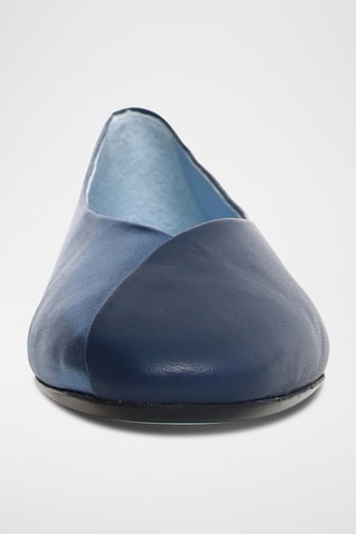 Ballerines en cuir - Bleu