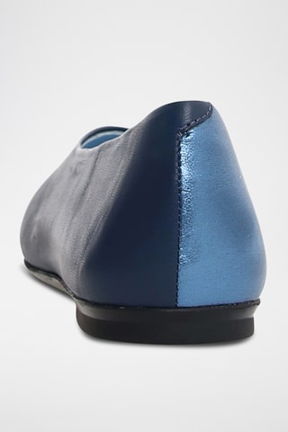 Ballerines en cuir - Bleu