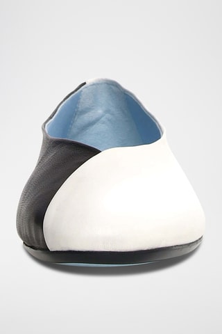 Ballerines en cuir - Blanc et noir